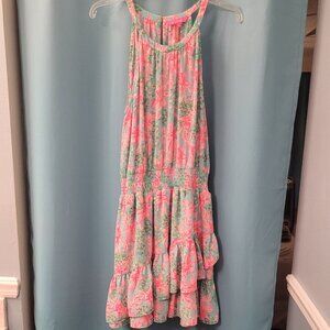 EUC Lilly Pulitzer Floral Tiered Ruffle Dress – Size 14